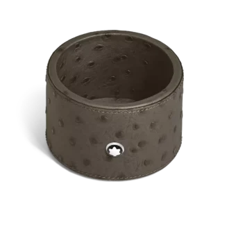 Skrivebordsbakke Medium, strudselæder, khaki