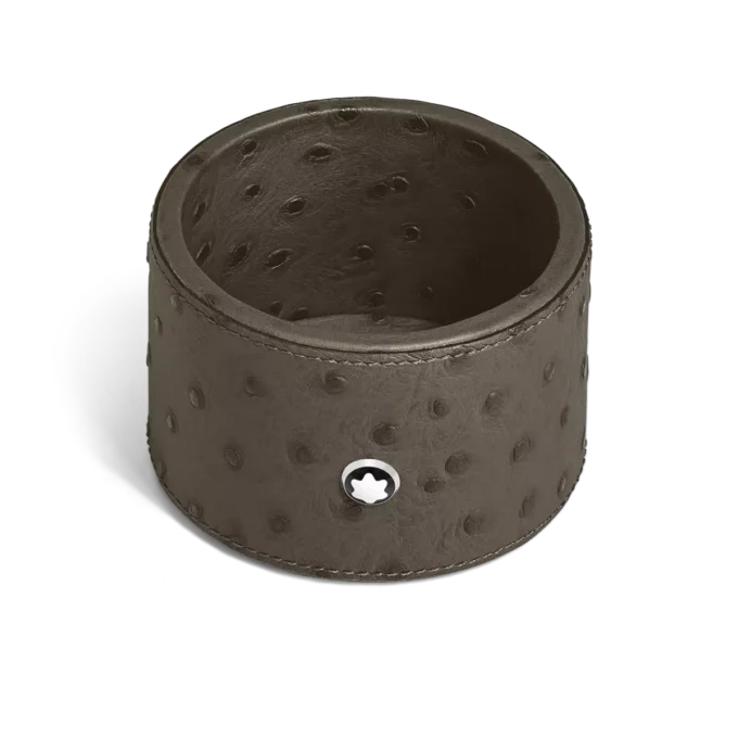 Skrivebordsbakke Medium, strudselæder, khaki