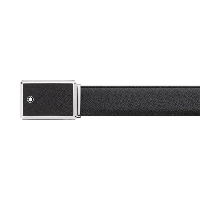 Sort 30 mm læderbælte