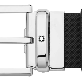 Sort 35 mm læderbælte