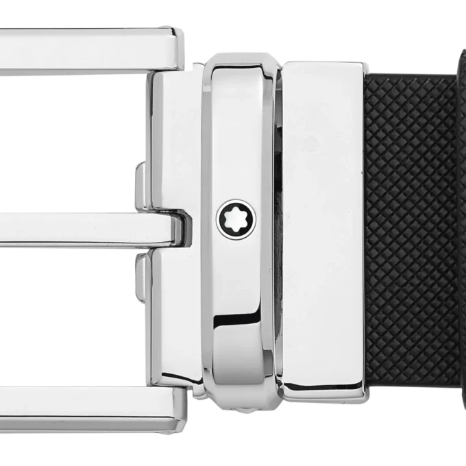 Sort 35 mm læderbælte