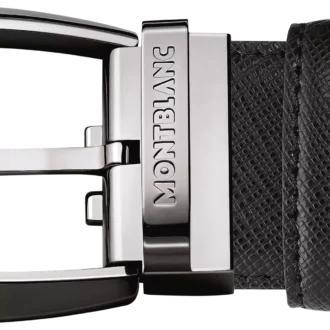 Sort 35 mm læderbælte