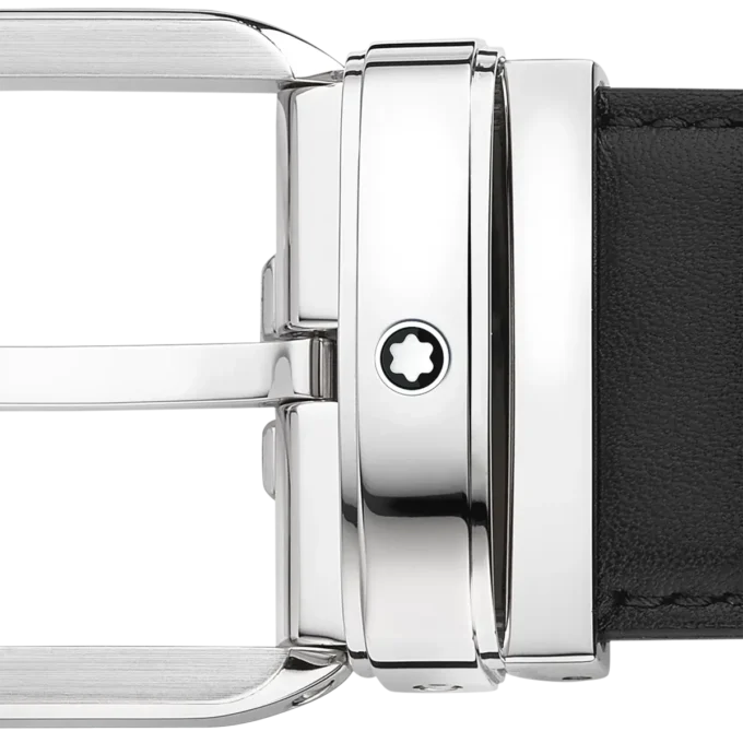 Sort 35 mm læderbælte