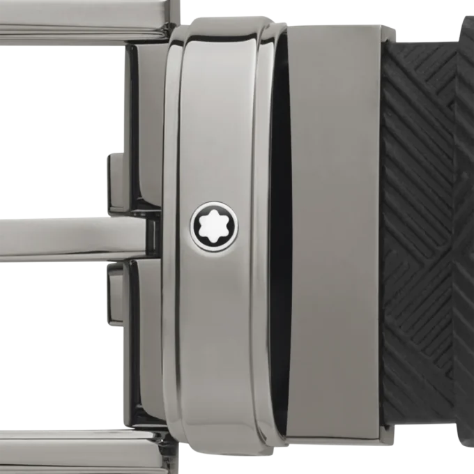 Sort 35 mm læderbælte