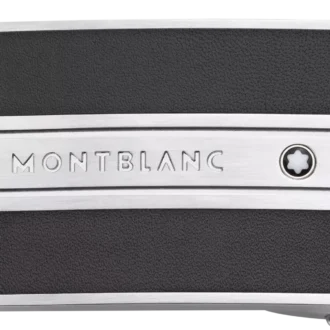 Sort/brunt 30 mm vendbart læderbælte