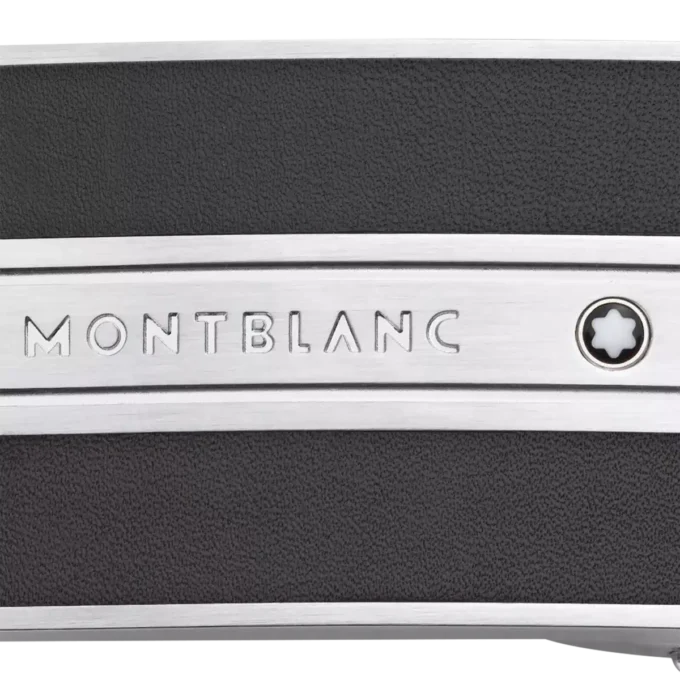 Sort/brunt 30 mm vendbart læderbælte