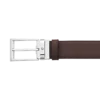 Sort/brunt 35 mm vendbart læderbælte Sort/brunt 35 mm vendbart læderbælte