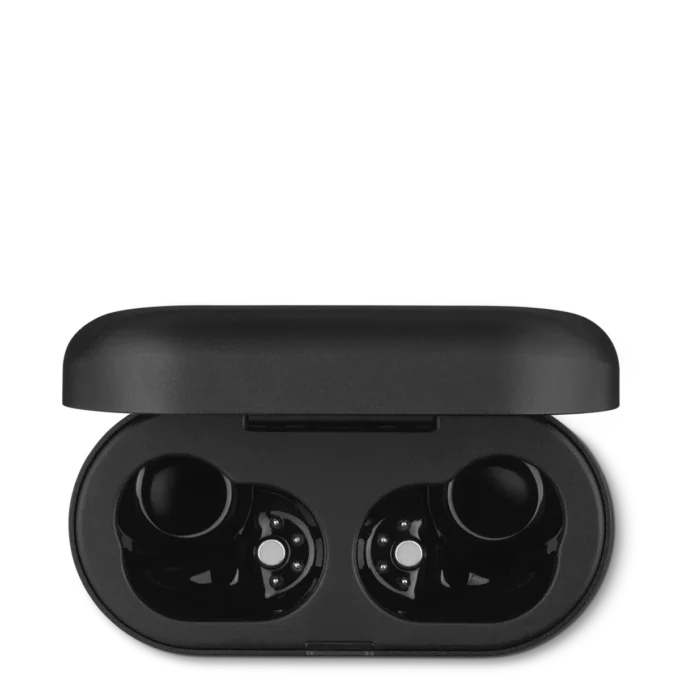 Sort opladningsetui til Montblanc MTB 03 in-ear-hovedtelefoner