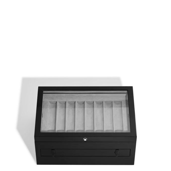 Stor samleræske i træ og lak til 24 skriveinstrumenter